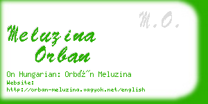 meluzina orban business card